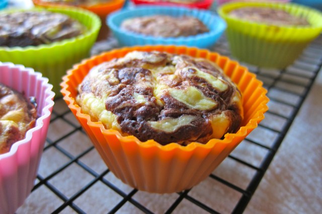 Orange Cheesecake Brownie Cupcakes