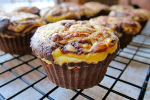 Orange Cheesecake Brownie Cupcakes 2